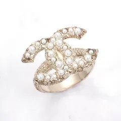 【新品同様＋】CHANEL シャネル 指輪 ココマーク パール GOLD