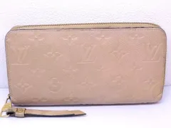 ヴィトン M60746 SP5104 ■ モノグラム アンプラント ジッピーウォレット 長財布 レザー ベージュ系 LOUIS VUITTON □7L