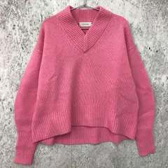 ADAM ET ROPE アダムエロペ ウール カシミヤ Vネック プルオーバー ピンク Fサイズ ◇〇☆