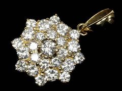 K14 1.00ct ブラウンダイヤ ペンダントトップ ヴィンテージ - メルカリ
