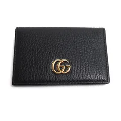 GUCCI グッチ GGマーモント カードケース ブラック 474749 メンズ 中古 美品