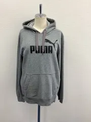 PUMA　プーマロゴ　パーカー　グレー　Lサイズ　美品