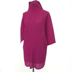 PLEATS PLEASE プリーツプリーズ チュニック サイズ:3 ハイネック/七分袖/イッセイミヤケ PP23-FT365   パープル レディース / 240001181552のサムネイル