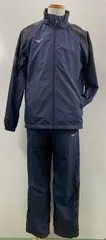ミズノ　ウィンドブレーカージャケット、パンツ　上下セット　裏地トリコット起毛　ネイビー　メンズ