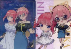 【中古】キャラカード 中野一花＆中野二乃 メタリックカード・クリアカード 2枚セット 「ひこくじ 五等分の花嫁∽ ～私と花火、見よ?～」 F賞