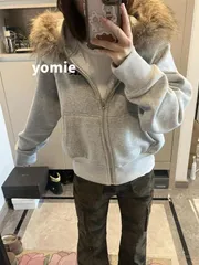 秋冬人気 パーカー レディース 韓国ファッション ゆったり 体型カバー フード付きパーカー カーディガン カジュアル 長袖 スウェット ゆっ