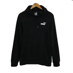 プーマ PUMA パーカー スウェット プルオーバー プリント ロゴ 長袖 L 黒 ブラック