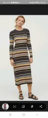 H&M（エイチアンドエム） ストライプ ニットONE PIECE
