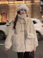 もこもこ ボアジャケット 秋冬服 ボアコート モコモコジャケット ボアブルゾン フリースアウター かわいい ファッション カジュアル おしゃ