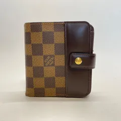 3086 LOUIS VUITTON ルイヴィトン ダミエ コンパクト ウォレット 折り財布 ジップ ラウンドファスナー