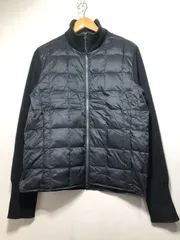 021090 TAION 袖ニット ダウン ジャケット M ブラック 切り替え タイオン