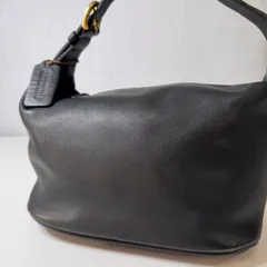 ✨BCランク　 COACH　old coach　vintage　One－shoulder　black　Accessory pouch　Handbag　glove-tanned leather　USA　4145