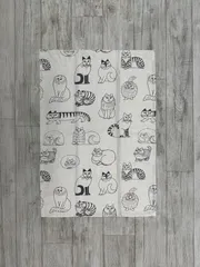 ★11%OFF《カフェカーテン》 約60×90cm LISA LARSON リサ・ラーソン スケッチ ねこ 既製サイズ 日本製 保温A 遮光 洗える ドレープカーテン グレー 北欧 おしゃれ かわいい 子供部屋 リビングのサムネイル