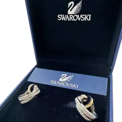 Swarovski   スワロフスキー　フープ　イヤリング　シルバーカラー.