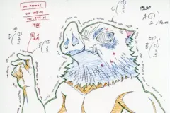 【中古】ポストカード 嘴平伊之助(震え) 展示原画ポストカード 「鬼滅の刃 キャラクター絵巻カフェ in ufotable Cafe 第五期」