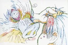 【中古】ポストカード 嘴平伊之助(恫喝) 展示原画ポストカード 「鬼滅の刃 キャラクター絵巻カフェ in ufotable Cafe 第五期」