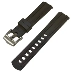 オメガ シーマスター 互換 ラバーベルト 腕時計 交換ベルト 黒 ブラック 20mm 尾錠付き 互換品 管理A4