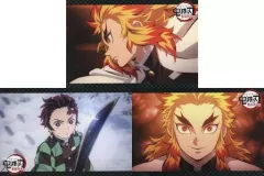 【中古】ポストカード [単品] 竈門炭治郎＆煉獄杏寿郎 ポストカード3枚セット 「Blu-ray/DVD 劇場版 鬼滅の刃 無限列車編 完全生産限定版」 ビックカメラ・コジマ購入特典