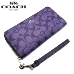 COACH  コーチ C4452 A158 長財布 パープル シグネチャー
