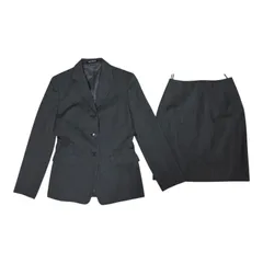 ZK33 COMME CA DU MODE コムサデモード セットアップ スーツ テーラードジャケット スカート グレー 日本製 レディース Mサイズ