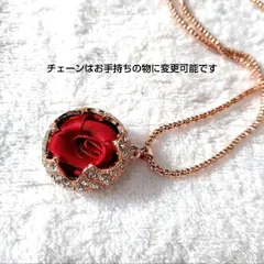 超人気　レディース　ネックレス　ペンダント　ロング　レッド　フラワー　赤
