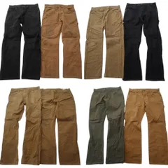 古着卸 まとめ売り ディッキーズ Dickies ダック ペインター パンツ 8枚セット (メンズ 32 /34 ) ペンキ ブラック 中古 古着 ND2932