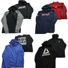 古着卸 スポーツブランドMIX スウェット 8枚セット (メンズ M ) ジョーダン アンダーアーマー リーボック プーマ アディダス 中古 ND2977