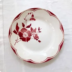 希少　レア　Gien ベジタブル柄　プレート　22㎝プレート　４枚　フランス製 希少 レア Gien ベジタブル柄 プレート 22㎝プレート 4枚 フランス製