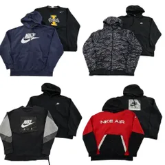 古着卸 まとめ売り ナイキ NIKE スウェット 8枚セット (メンズ L ) スウォッシュロゴ フーディー クルーネック フルジップ 中古古着 ND3032