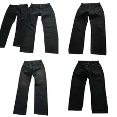 古着卸 まとめ売り ユーロ リーバイス ブラックデニム パンツ 5枚セット (メンズ 31 /32 /33 /34 ) 501 505 ストレート 中古 古着 ND3220