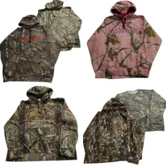 古着卸 まとめ売り リアルツリー柄 スウェット 6枚セット (メンズ L /XL /2XL ) フーディー アンダーアーマー 中古 古着 ND3218