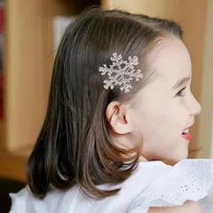 【18本セット】 ヘアピン 雪の結晶 スリーピン Uピン スノーフレーク クリスマス まとめ髪 ヘアクリップ ラインストーン ヘアピン お花かんざし かわいい アクセサリー （ホワイト） b-180