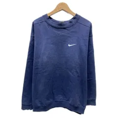 NIKE　スウェット　長袖　トレーナー　トップス　クルーネック　裏起毛　無地　ワンポイント　ブランドロゴ　スウッシュ　刺しゅう　オーバーサイズ　USA製　スポーツ　古着