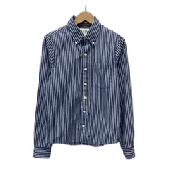 Abercrombie＆Fitch　ストライプシャツ　長袖　シャツ　トップス　ボタンダウン　胸ポケット　ワンポイント　ブランドロゴ　刺しゅう　アメカジ　古着