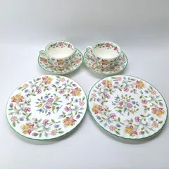 ミントン ハドンホール グリーン ペア カップ＆ソーサー プレートセット MINTON