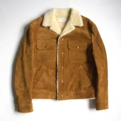 【最高級】CELINE【トラッカージャケット スプリットカーフスキン】48 レザージャケット セリーヌ 26010055のサムネイル