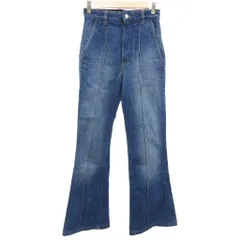 ヴィクトリアベッカム Victoria Beckham デニムパンツ ジーンズ ブーツカット センタークリース 24R インディゴブルー /JS