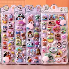 【匿名配送/24時間以内発送】クライベイビー Crybaby 4枚セット お尻3Dシール ぷくぷくシール ステッカーデコ 装飾用 スマホケース飾り ねこ ご褒美シー おしりぷにぷにシール ごほうびシール 立体シール 可愛いシール 手帳 貼り付け 水筒 ペン