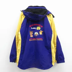 XL/古着 長袖 ナイロン ジャケット マウンテン パーカー メンズ 00年代 00s バルーン 刺繍 大きいサイズ 内側フリース 25nov19