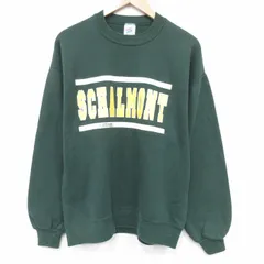 L/古着 ジャージーズ 長袖 スウェット メンズ 90年代 90s SCHALMONT クルーネック USA製 濃緑 25nov19