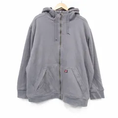 XL/古着 ラングラー 長袖 フルジップ スウェット パーカー メンズ ワンポイントロゴ 大きいサイズ 濃グレー 25nov19