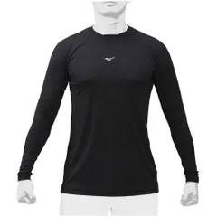 [ミズノ] 【R】 野球 MIZNO ウェア アンダーシャツ KUGEKI ローネック 丸首 フィット 涼しい 長袖 12JA0P17 (09) ブラック XO [ブラック] [3L]