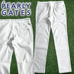 PEARLY GATES パーリーゲイツ ゴルフ コットン混 裏微起毛 蓄熱裏地 Feelthermo ストレッチ ロングパンツ ゴルフウェア 053-2131091 定価2.9万 ホワイト  ▲033▼50227w07
