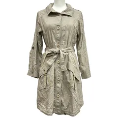 【ヴィヴァプレスト VIVA PRESTO】スプリングコート ジャケット ロング 長袖 五分袖 春物 アウター 38 ベージュ