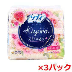 おりもの専用シート ユニ・チャーム ソフィ Kiyora きよら 14cm アロマローズの香り 72個入り X3パック