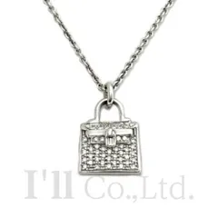 HERMES　エルメス　アミュレット　ケリー　PM　ネックレス　H110077B　750WG　パヴェダイヤモンド0.21ct　ブランドジュエリー　ペンダント　K18WG　ホワイトゴールド　Au750　ケリーバッグモチーフ【中古】【82576】