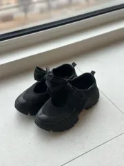 ザラキッズ ブラック リボン メリージェーン シューズ 36 (230)