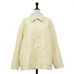 MACPHEE マカフィー ジャケット ライトベージュ サイズ:36(9号) | 25春夏 レザーライク カバーオール / ジャケット | 長袖 ステンカラー ミドル丈 ワイド | アウター ブルゾン 上着【レディース】【中古】