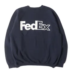 90s - 00s ヴィンテージ古着 | 90s FedEx 両面プリント クルーネック スウェットシャツ | USA製 DISCUS ATHLETIC | ネイビー 紺 サイズ:XL | 90年代 | トップス トレーナー【メンズ】【中古】