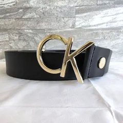 Calvin Klein カルバンクライン CK  レザー ロゴベルト 33ミリ 90ｃｍ ベルト ユニセックス 中古のサムネイル